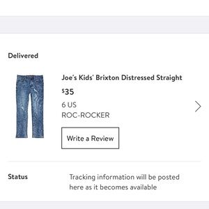 Joe’s Boys’ Jeans Size 6